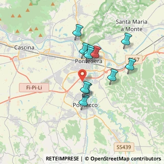 Mappa Via del Pino, 56025 Pontedera PI, Italia (3.08909)
