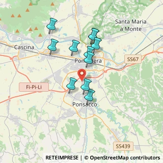 Mappa Via del Pino, 56025 Pontedera PI, Italia (3.16091)