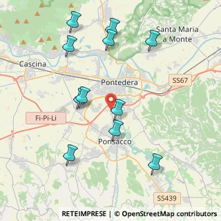 Mappa Via del Pino, 56025 Pontedera PI, Italia (4.44909)