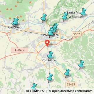Mappa Via del Pino, 56025 Pontedera PI, Italia (5.38643)
