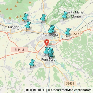Mappa Via del Pino, 56025 Pontedera PI, Italia (3.57692)