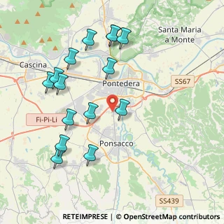 Mappa Via del Pino, 56025 Pontedera PI, Italia (4.42733)