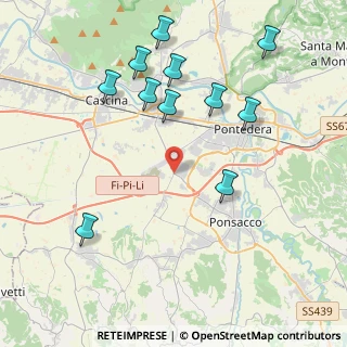 Mappa Via Umbria, 56025 Pontedera PI, Italia (4.60909)