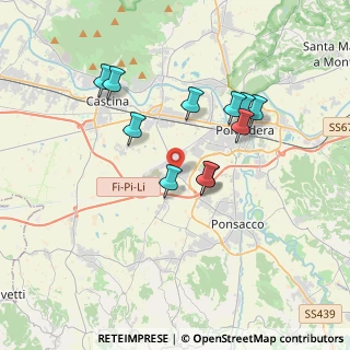Mappa Via Umbria, 56025 Pontedera PI, Italia (3.30455)