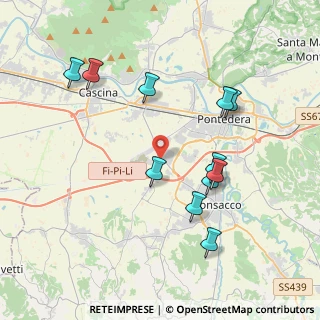Mappa Via Umbria, 56025 Pontedera PI, Italia (4.07636)