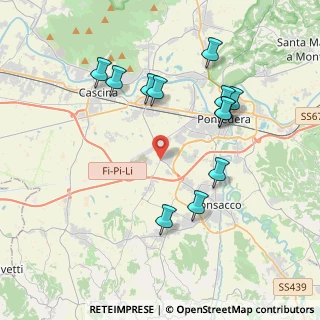 Mappa Via Umbria, 56025 Pontedera PI, Italia (4.06417)