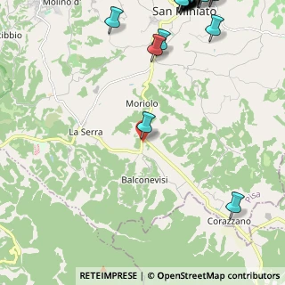Mappa Via Balconevisi, 56028 San Miniato PI, Italia (3.8195)