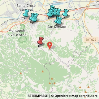 Mappa Via Balconevisi, 56028 San Miniato PI, Italia (5.205)