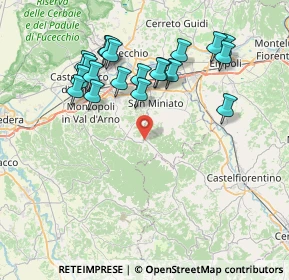 Mappa Via Balconevisi, 56028 San Miniato PI, Italia (8.07)