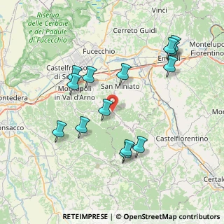 Mappa Via Balconevisi, 56028 San Miniato PI, Italia (8.21571)