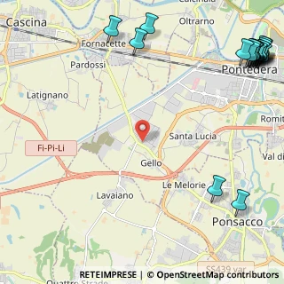 Mappa Via di Gello Est angolo, 56025 Pontedera PI, Italia (3.887)
