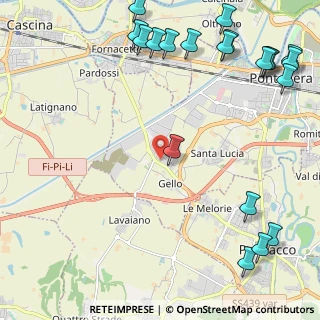 Mappa Via di Gello Est angolo, 56025 Pontedera PI, Italia (3.326)