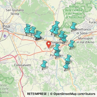 Mappa Via di Gello Est angolo, 56025 Pontedera PI, Italia (6.84111)