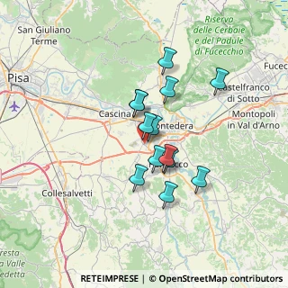 Mappa Via di Gello Est angolo, 56025 Pontedera PI, Italia (5.25615)
