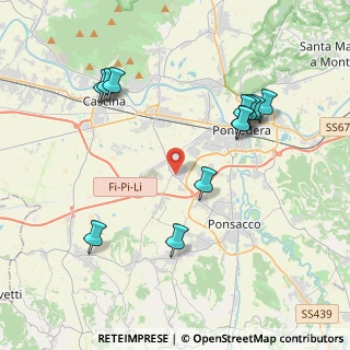Mappa Via di Gello Est angolo, 56025 Pontedera PI, Italia (4.33667)