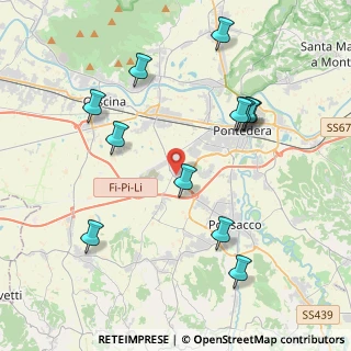Mappa Via di Gello Est angolo, 56025 Pontedera PI, Italia (4.4675)