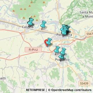 Mappa Via di Gello Est angolo, 56025 Pontedera PI, Italia (3.744)