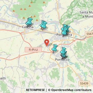 Mappa Via di Gello Est angolo, 56025 Pontedera PI, Italia (3.77643)