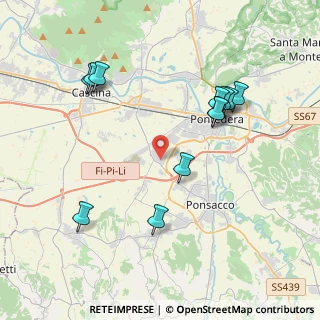 Mappa Via Emilia Romagna, 56025 Pontedera PI, Italia (4.28083)