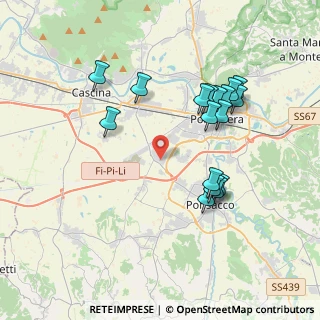 Mappa Via Emilia Romagna, 56025 Pontedera PI, Italia (3.84765)