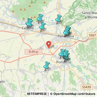 Mappa Via Emilia Romagna, 56025 Pontedera PI, Italia (4.07385)