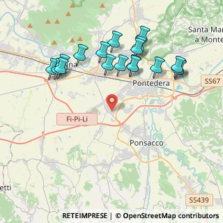 Mappa Via Emilia Romagna, 56025 Pontedera PI, Italia (4.50444)