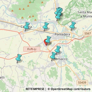 Mappa Via Emilia Romagna, 56025 Pontedera PI, Italia (4.55583)