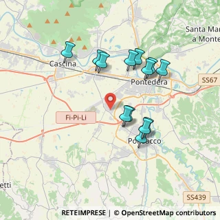 Mappa Via Emilia Romagna, 56025 Pontedera PI, Italia (3.47538)