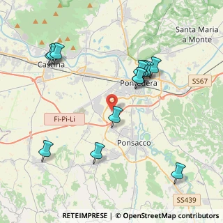 Mappa Via del Popolo, 56025 Pontedera PI, Italia (4.41462)