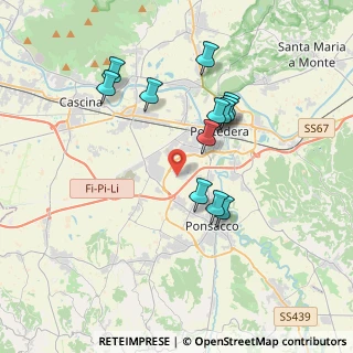 Mappa Via del Popolo, 56025 Pontedera PI, Italia (3.48417)