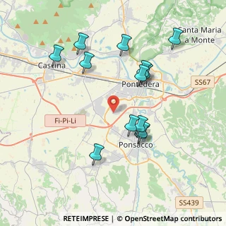 Mappa Via del Popolo, 56025 Pontedera PI, Italia (3.92769)