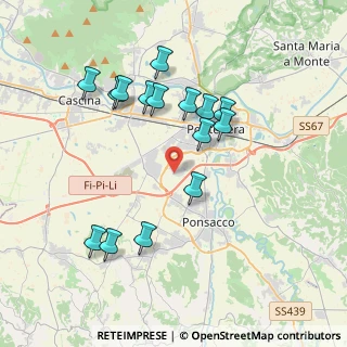 Mappa Via del Popolo, 56025 Pontedera PI, Italia (3.80333)