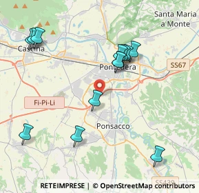 Mappa 56038 Pontedera PI, Italia (4.40462)