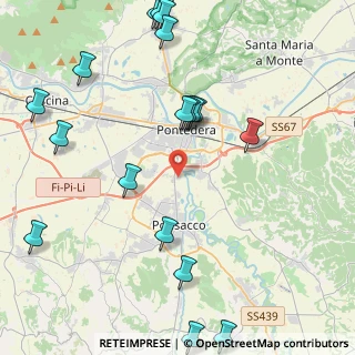 Mappa SGC Firenze - Pisa - Livorno, 56025 Pontedera PI, Italia (5.60278)