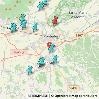 Mappa SGC Firenze - Pisa - Livorno, 56025 Pontedera PI, Italia (5.30333)