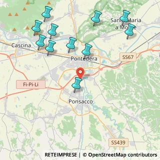 Mappa SGC Firenze - Pisa - Livorno, 56025 Pontedera PI, Italia (5.24)