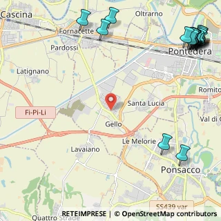 Mappa Via Friuli, 56025 Pontedera PI, Italia (3.8365)