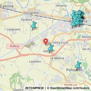 Mappa Via Friuli, 56025 Pontedera PI, Italia (3.557)