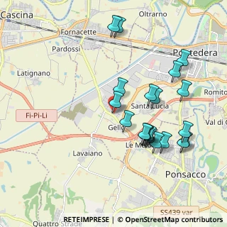 Mappa Via Friuli, 56025 Pontedera PI, Italia (2.0375)