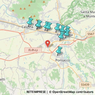 Mappa Via Friuli, 56025 Pontedera PI, Italia (3.48182)