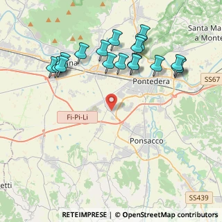 Mappa Via Friuli, 56025 Pontedera PI, Italia (4.59167)