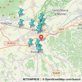 Mappa Pontedera, 56038 Ponsacco PI, Italia (3.50273)