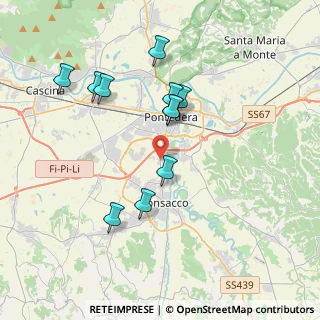 Mappa Via Valdera Sud, 56025 Pontedera PI, Italia (3.64636)