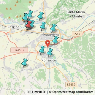 Mappa Via Valdera Sud, 56025 Pontedera PI, Italia (4.38867)