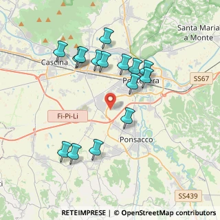 Mappa Via di Santa Lucia Sud, 56025 Pontedera PI, Italia (3.824)