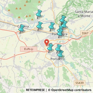Mappa Via di Santa Lucia Sud, 56025 Pontedera PI, Italia (3.72583)