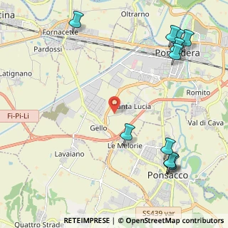 Mappa Via di Santa Lucia Sud, 56025 Pontedera PI, Italia (3.01727)