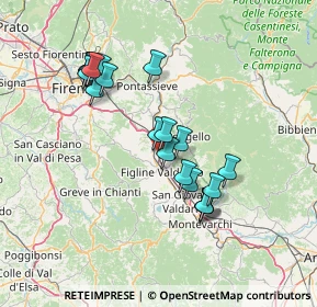 Mappa Area di Servizio Arno Ovest, 50066 Reggello FI, Italia (13.637)