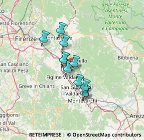 Mappa Località Fontanelli, 50066 Reggello FI, Italia (9.63)