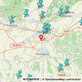 Mappa Via della Fornace, 56025 Pontedera PI, Italia (6.44467)